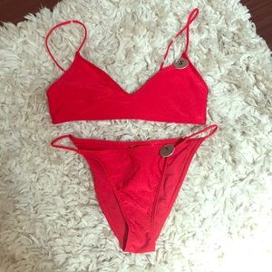 Low rise bikini- Red size small- never worn